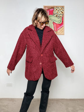FEMALE - Giacca Bouclé Doppiopetto Morbida MOOD/ MATTONE FEMALE 
