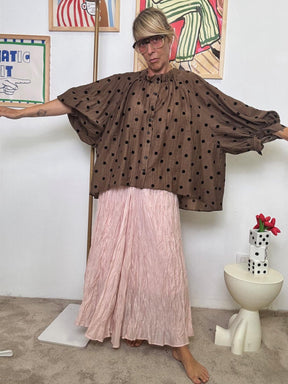 FEMALE - Camicia Oversize a Pois  Eleganza Creativa e Comfort Assoluto MORO W5819-25AW/ MORO FEMALE 