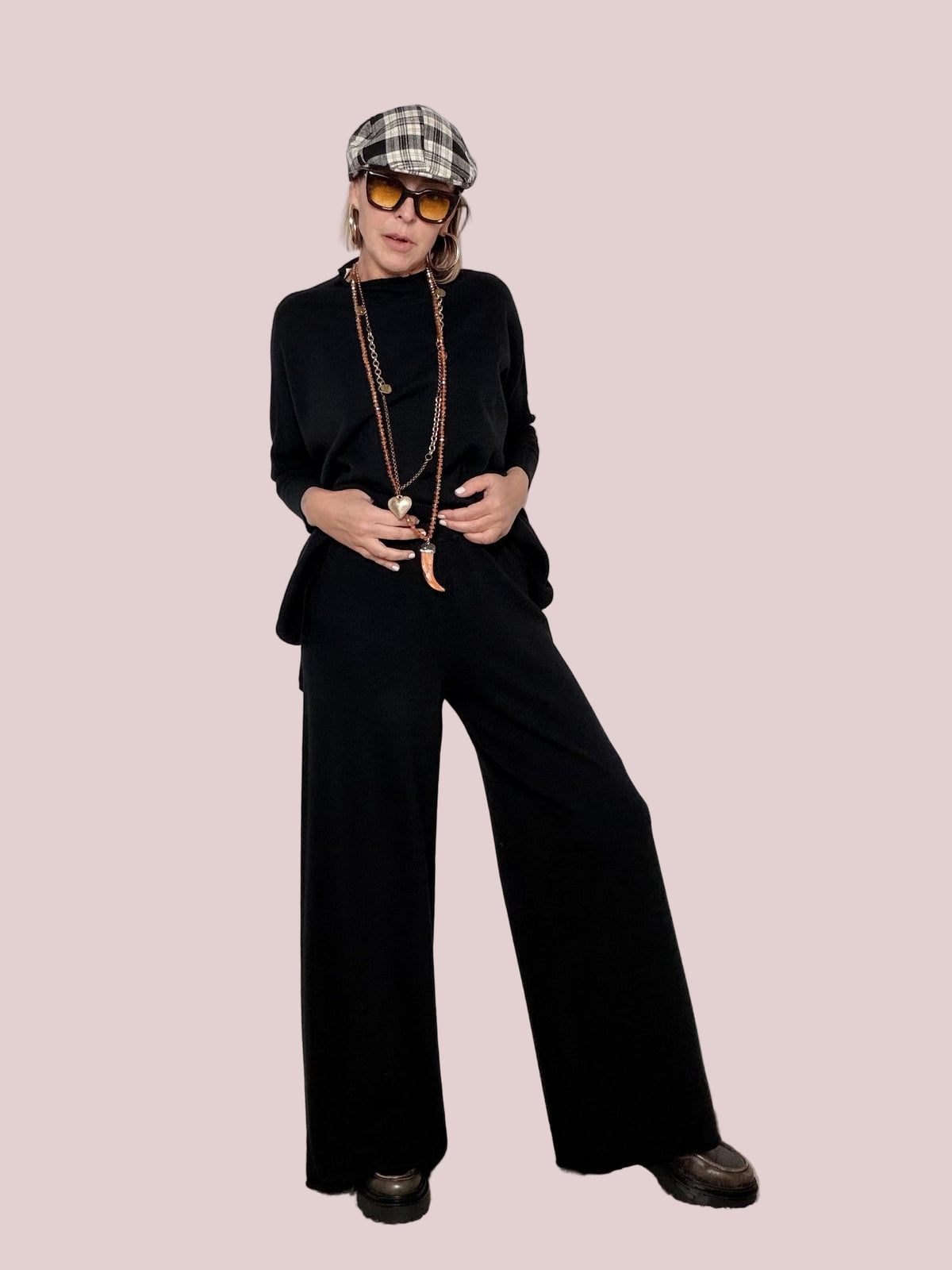 SOUVENIR - PANTALONE SOFT RELAX NERO V38A1001/ NERO SOUVENIR 