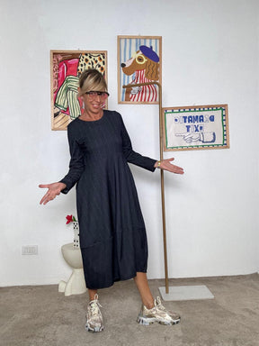 FEMALE - Abito Ovetto in Tessuto Gessato  Casual Chic con un Tocco Originale 36190ZZNZ/ GESSATO FEMALE 