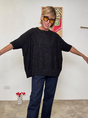 SUSY STAR - MAGLIA Gleam NERO STLZ66770/ NERO SUSY STAR 