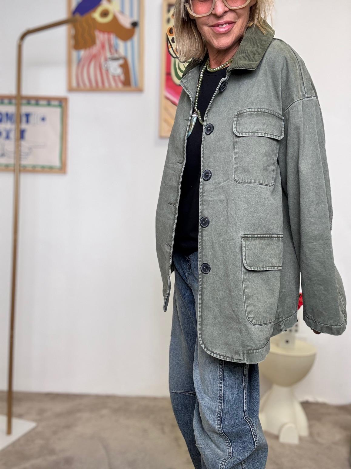 FEMALE - GIACCA BEIGE WORK STYLE  LA CLASSE SI FA UTILE VERDE WM2546/ VERDE FEMALE 