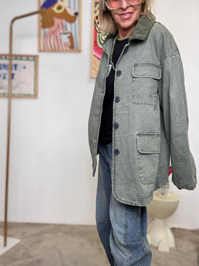 FEMALE - GIACCA BEIGE WORK STYLE  LA CLASSE SI FA UTILE VERDE WM2546/ VERDE FEMALE 