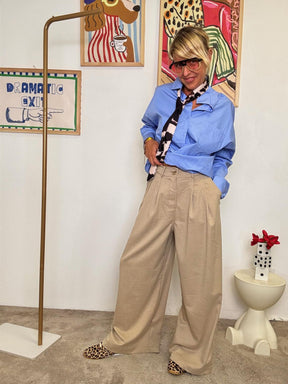 FEMALE - PANTALONE PALAZZO BEIGE WM2564/ BEIGE FEMALE 