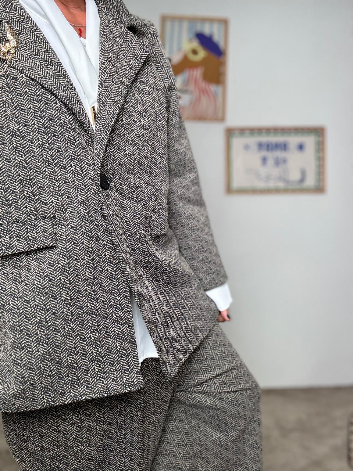 SUSY STAR - Giacca Doppiopetto Principe di Galles STS7294/ NERO SUSY STAR 