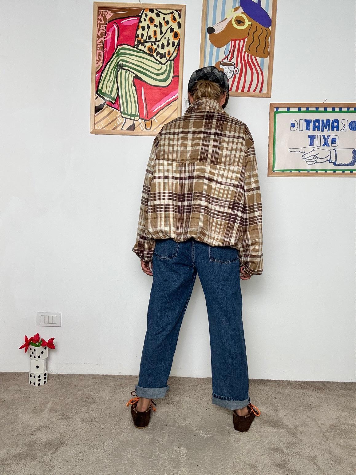 FEMALE - Camicia Giacca a Quadri Oversize NV180/ BEIGE FEMALE 