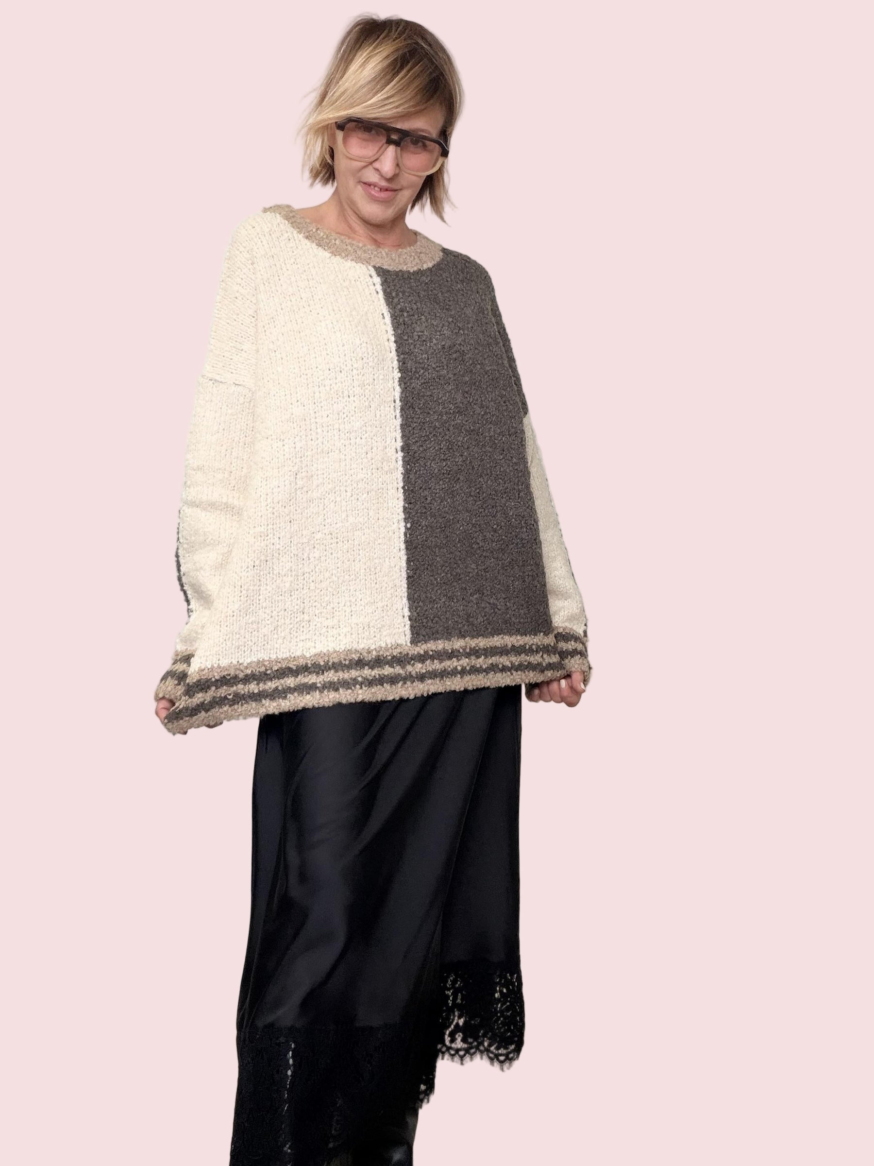 SUSY STAR - Maglia Patch Cozy STWB102/ FANGO SUSY STAR 