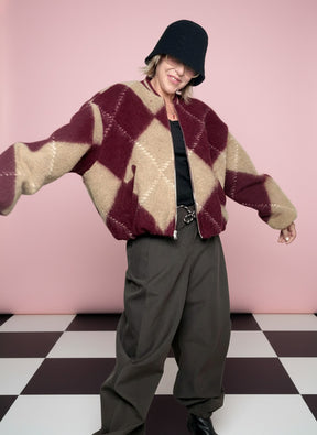 FEMALE - Bomber Cozy Check LD3860/ FANTASIA FEMALE 