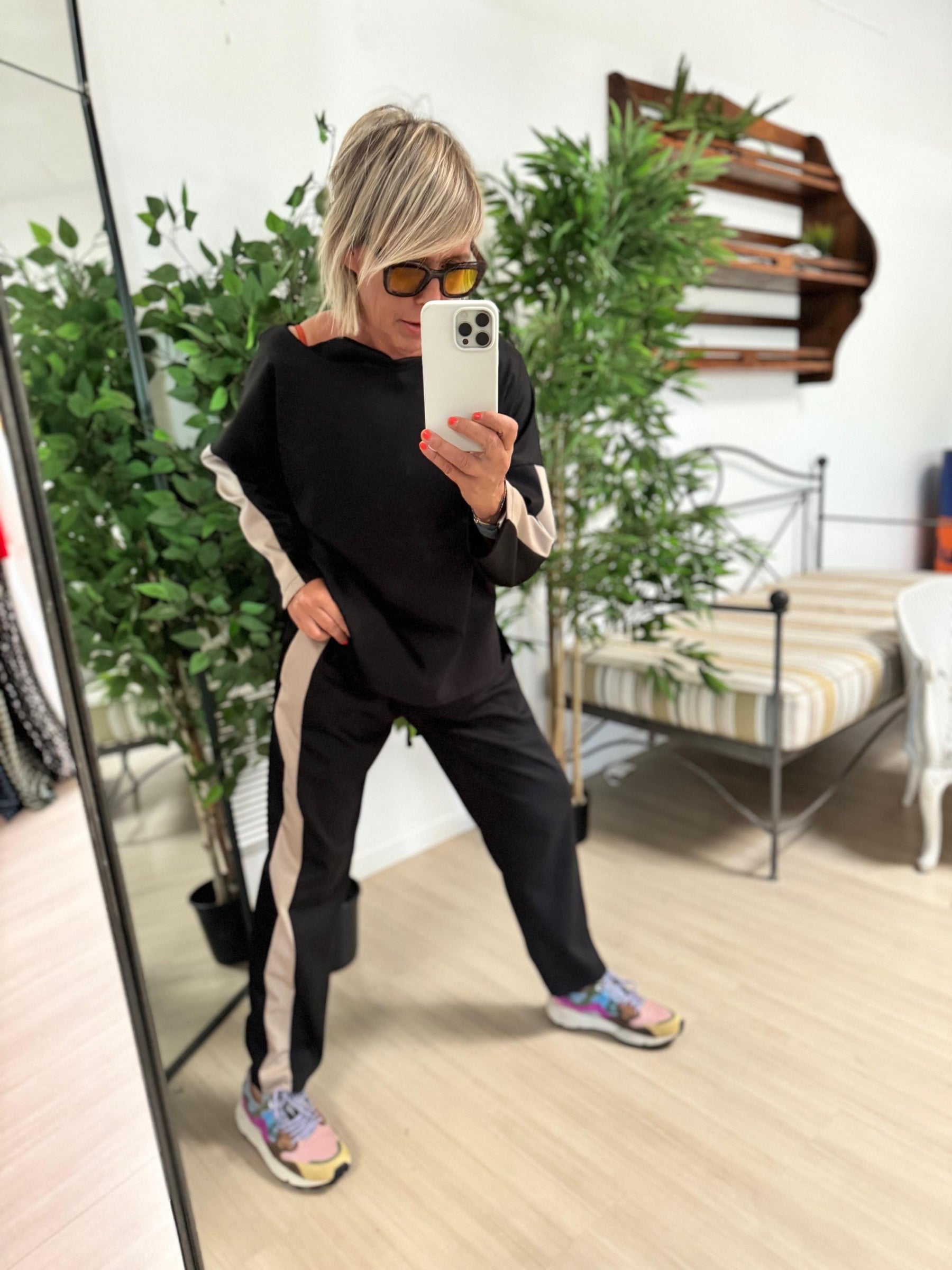 DEJA VU - PANTALONE STRETTO NERO LU210/ NERA DEJA VU 