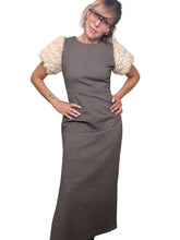 SUSY MIX - Abito Faux Fur Power Sleeves S0065/ BEIGE SUSY MIX 