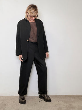 DEJA VU - Pantalone Balloon Comfort A25RH201/ NERO DEJA VU 