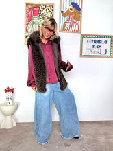 SUSY STAR - Gilet pelliccia sintetica animalier  Stile grintoso e glamour ST81672/ ANIMALIER MORO SUSY STAR 