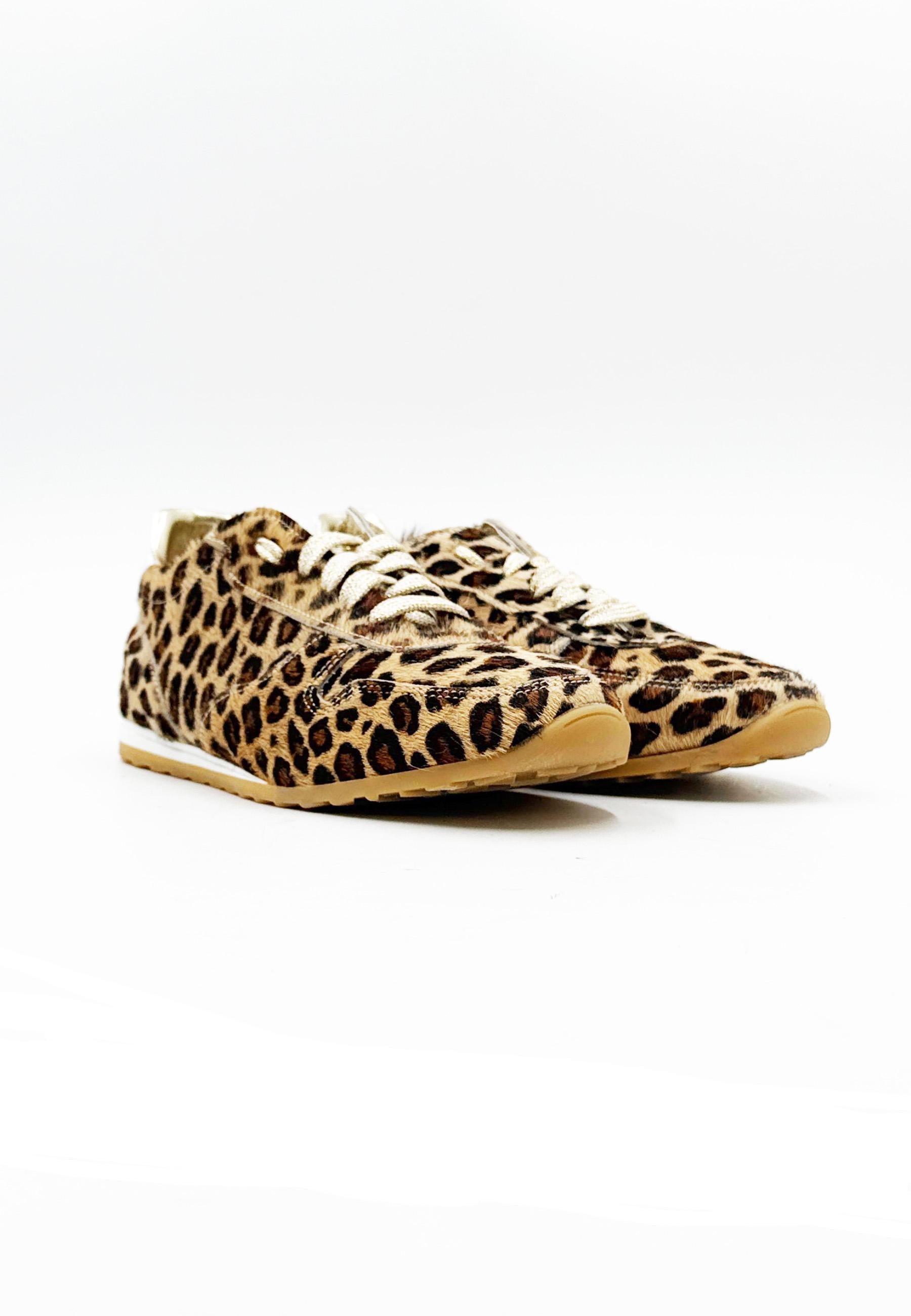 DIVINE FOLLIE - Sneakers leopardate effetto cavallino  Ruggisci con stile! ALCE V112IT/ MACULATO DIVINE FOLLIE 