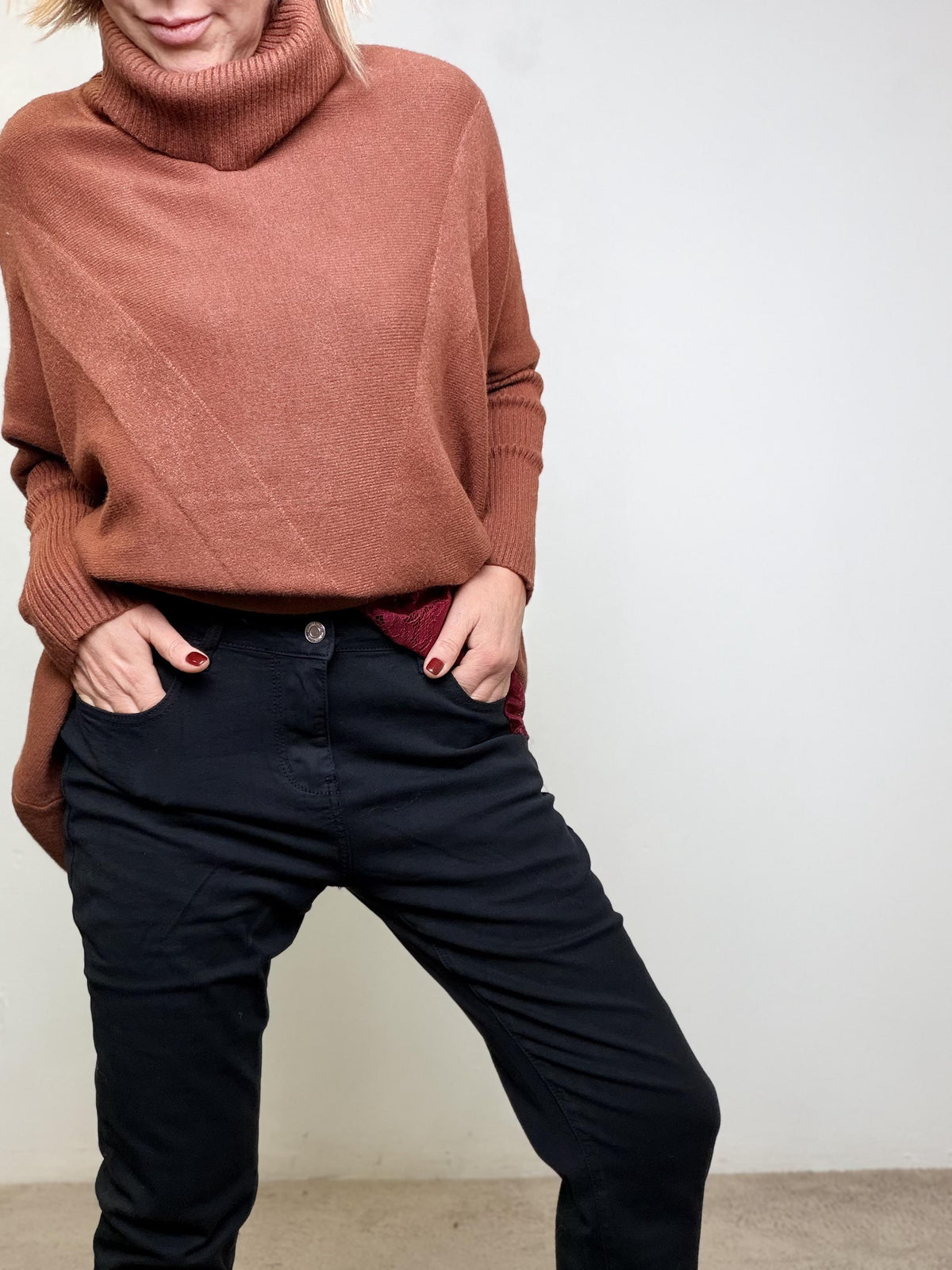 Pantalone skinny basic super comfy A25SO205/ NERO DEJA VU 