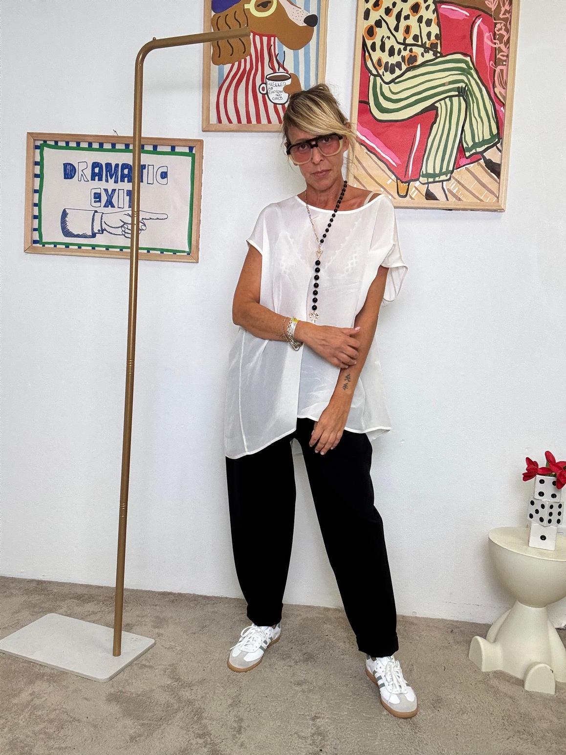 DEJA VU - Top oversize fluido  Leggerezza, libertà e stile senza sforzo BEIGE A25AN004/ BEIGE DEJA VU 