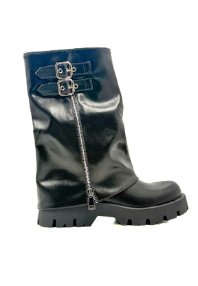 Stivale Biker Basso Nero 76564/ NERO FEMALE 