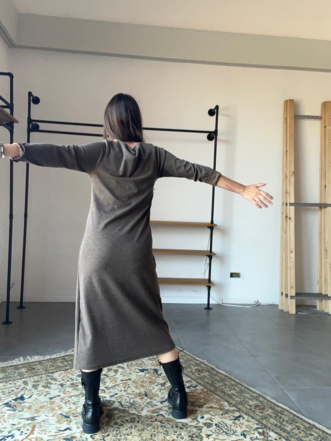 FEMALE_ Abito "Urban Muse" in Punto Milano Moro  Comfort senza compromessi, stile senza sforzo 31759YRXT/ BROWN FEMALE 