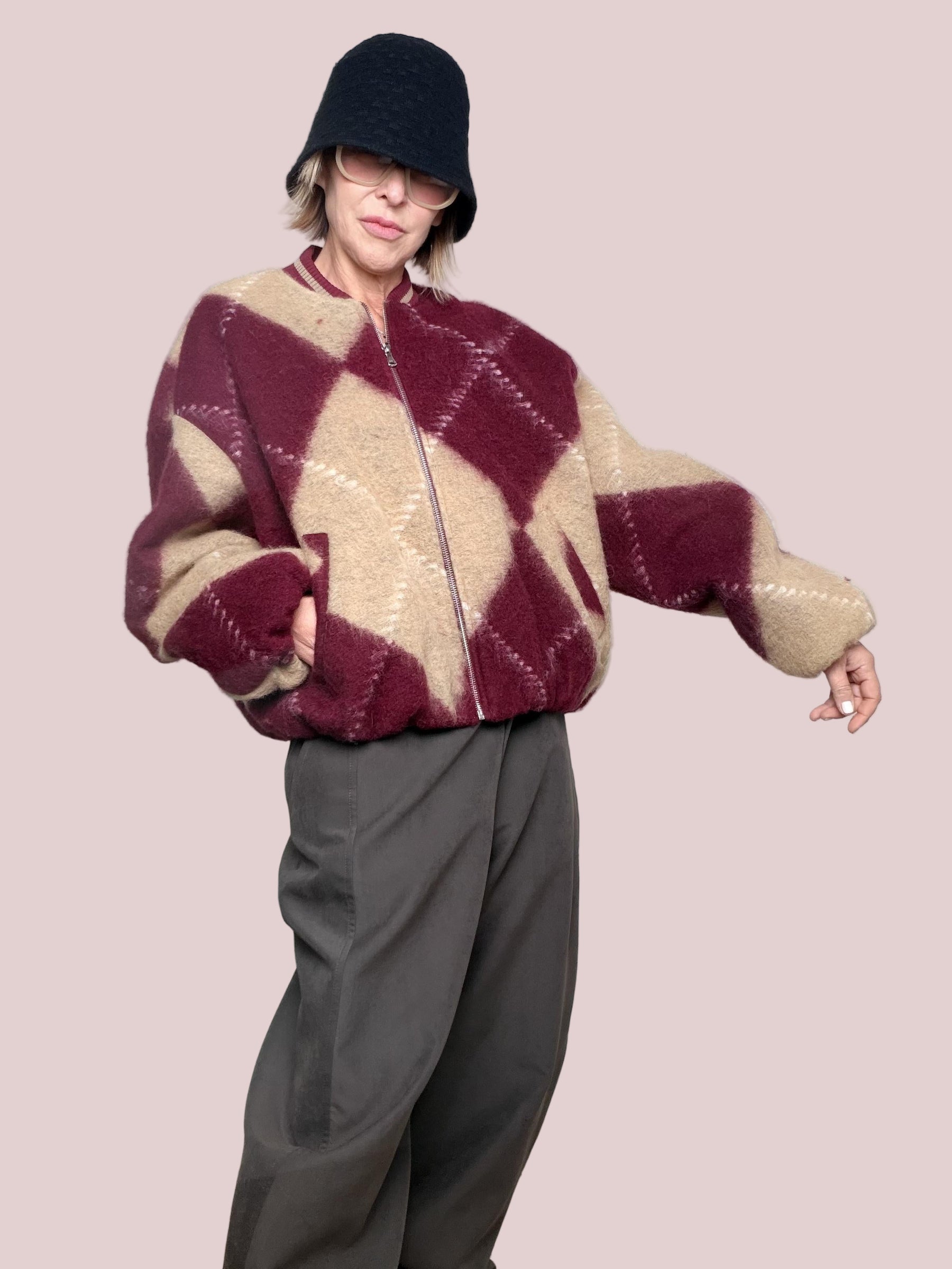 FEMALE - Bomber Cozy Check LD3860/ FANTASIA FEMALE 