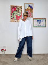 FEMALE - Jeans a Gamba Larga Unisex in Denim Rigido  Stile Urban Oversize WZ139/ JEANS FEMALE 