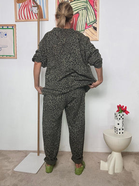 SUSY STAR - Felpa Urban Panthera  Selvaggia al punto giusto VERDE ST50151/ VERDE MILITARE SUSY STAR 