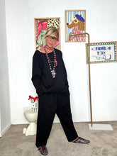 FEMALE - Maglia in punto Milano nera con taglio asimmetrico BS1802NRL/ NERO FEMALE 