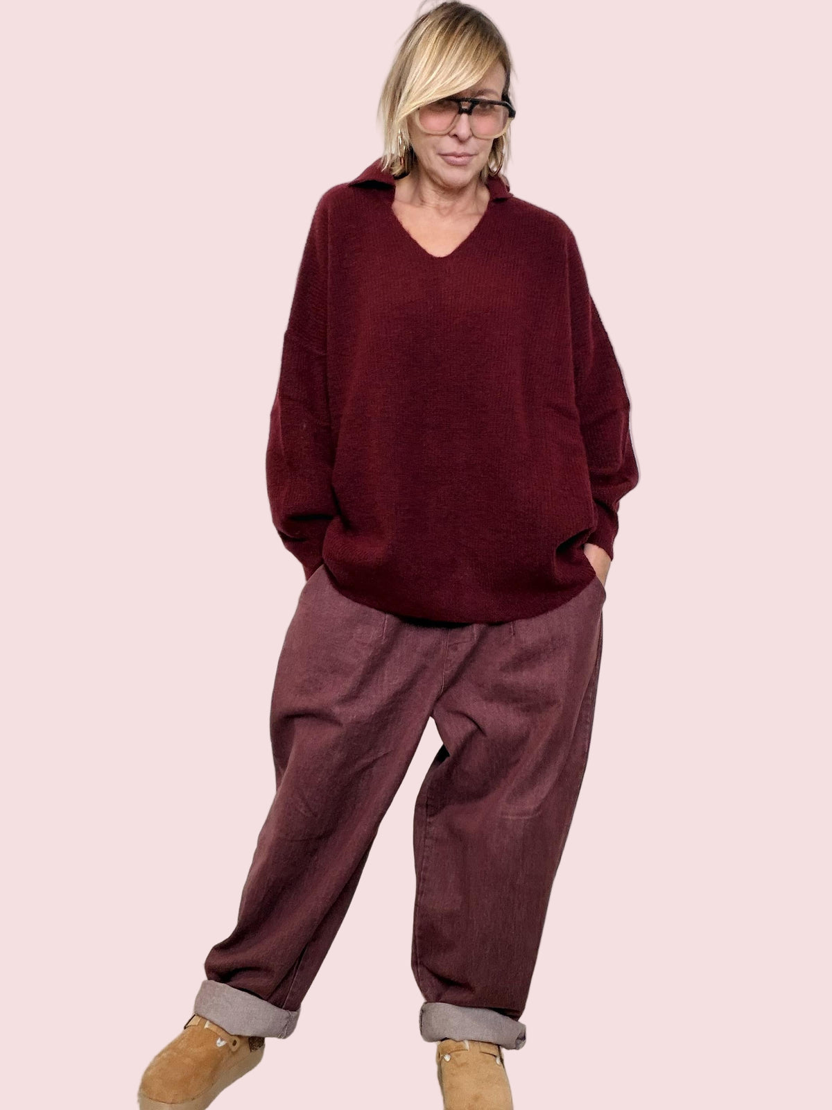 SUSY STAR - Polo Cozy Oversize ST7076/ BORDEAUX SUSY STAR 