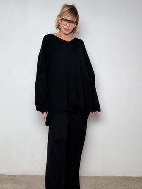 SUSY STAR - :COMPLETO MAGLIA + PANTALONE CASHMERE NERO STWG7011B/ NERO SUSY STAR 
