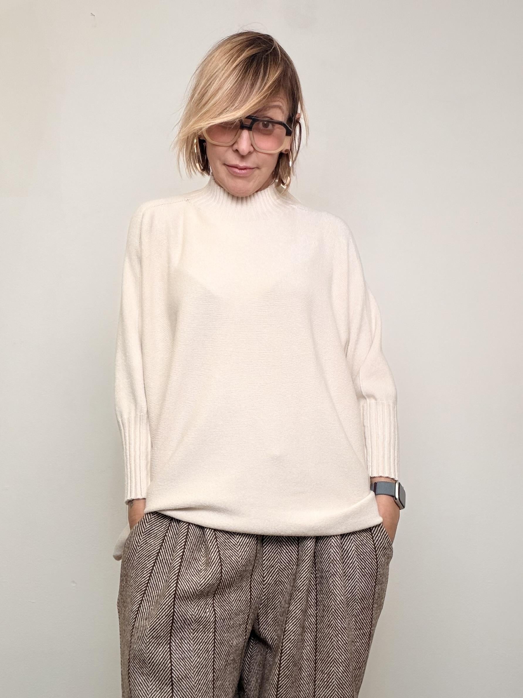 FEMALE - MAGLIA OVER KMABAMEZ/ LATTE FEMALE 