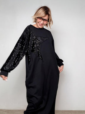 FEMALE - Abito Stella Superstar  comfort che brilla NERO L3M369/ NERO/NERO FEMALE 