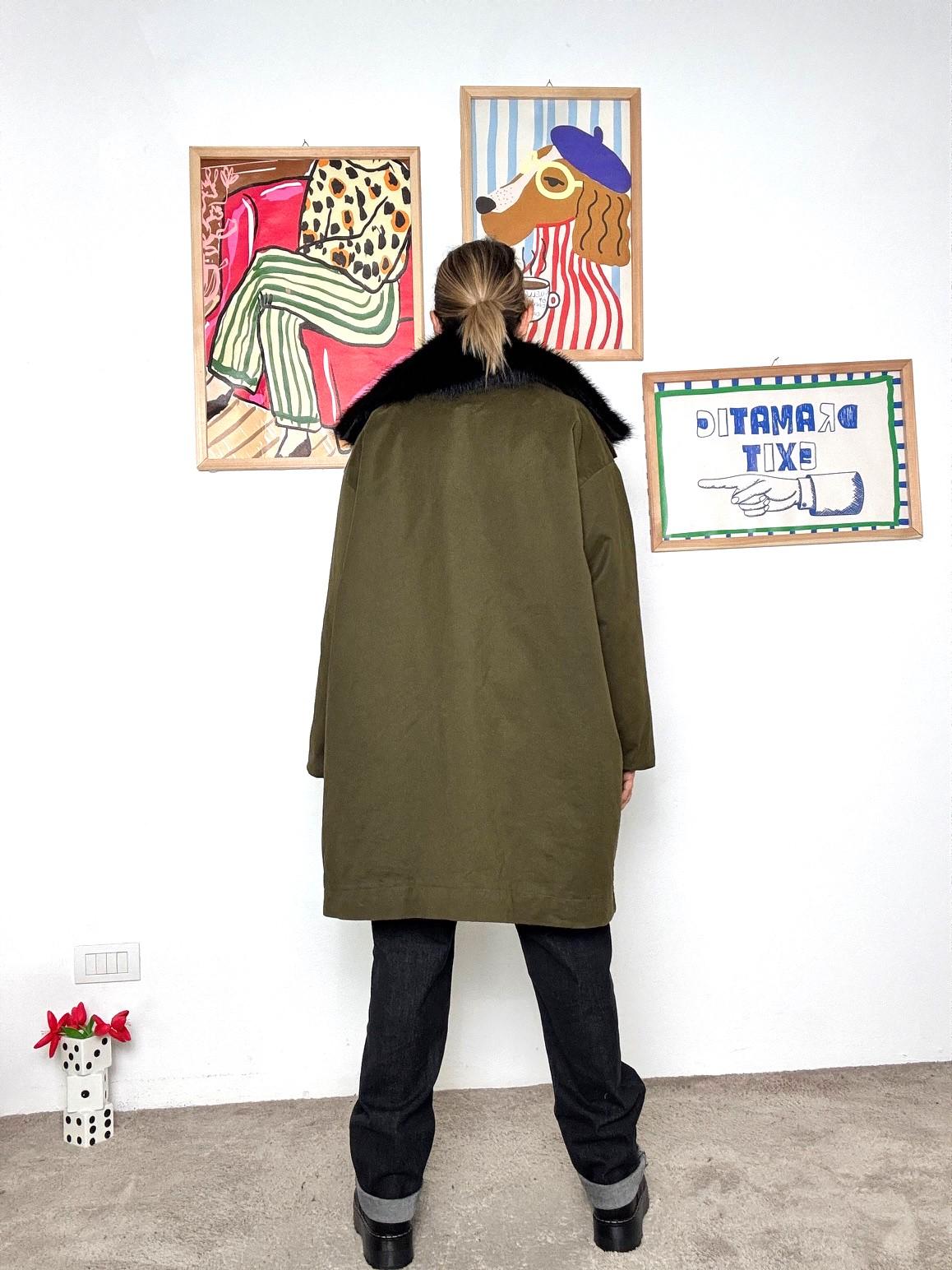 SUSY STAR - Parka donna  caldo, pratico e super trendy STG5849/ VERDE SUSY STAR 