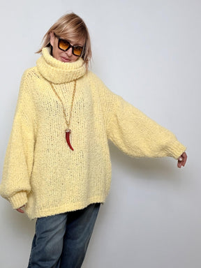 FEMALE - MAXI MAGLIA NUVOLETTA SOFT  il pullover che ti avvolge con leggerezza 9633/ GIALLO FEMALE 