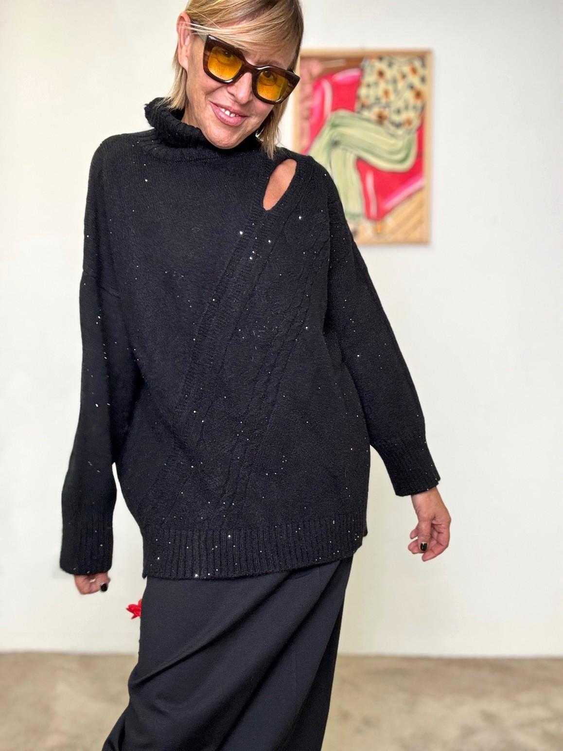 SUSY STAR -  maglia Choco Cut  NERO STYZ66841/ NERO SUSY STAR 