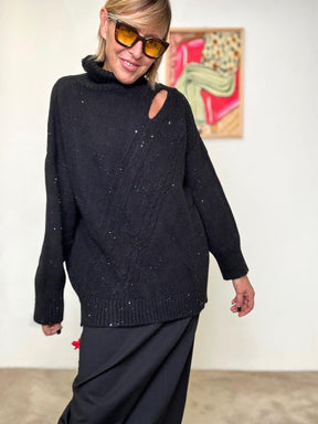 SUSY STAR -  maglia Choco Cut  NERO STYZ66841/ NERO SUSY STAR 