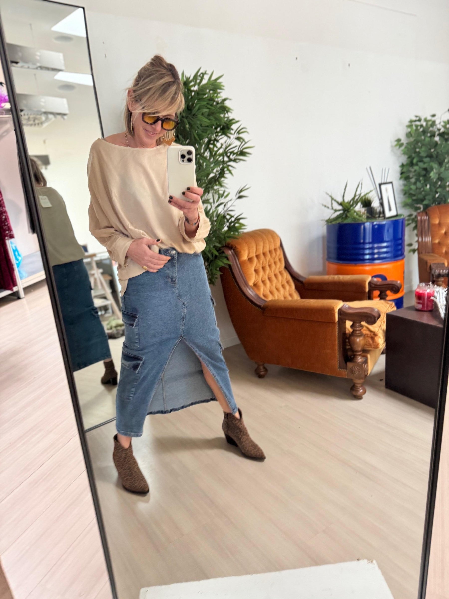 FEMALE - GONNA JEANS ELASTICIZZATA GN00962A/ JEANS FEMALE 