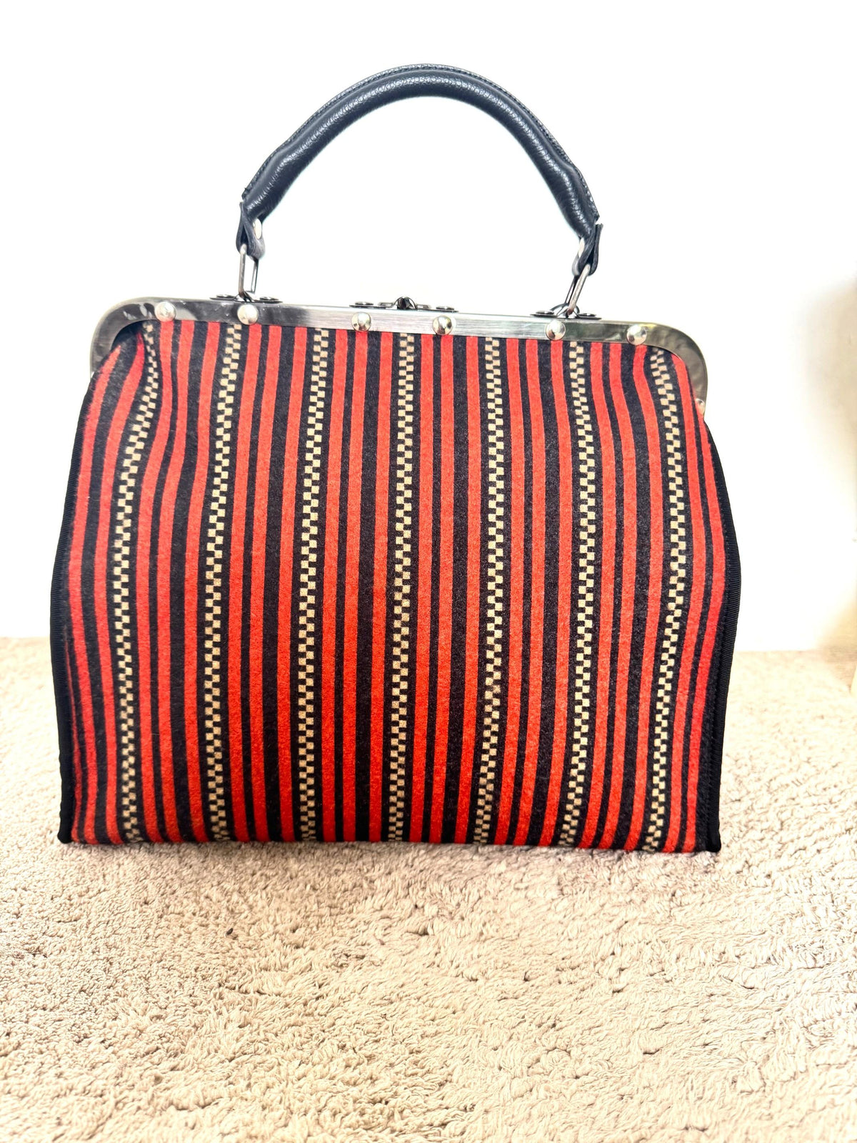 B - FLORENCE - Borsa Vintage a Righe  Stile Retrò con Personalità Contemporanea MEDIA/ CAMO BOY B.Florence 