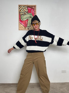 FEMALE - Maglia No Vabbè RIGA BLU A3051/ RIGA BLU FEMALE 