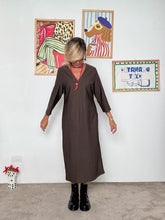 DEJA VU - Abito lungo donna in bengalina  comodo ed elegante MORO A25SG704/ MORO DEJA VU 