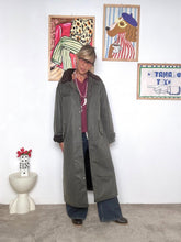 FEMALE - Trench trapuntato lungo in stile heritage britannico DL30140/ VERDE BOSCO FEMALE 