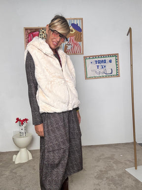 FEMALE - Gilet in ecopelliccia  morbidezza e stile per look chic e versatili GI95000/ PANNA FEMALE 