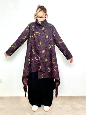 FEMALE - Cappotto Boho Bloom 9229/ VINO FEMALE 