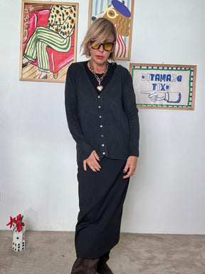 SUSY STAR - Cardigan basic chic NERO ST2504/ NERO SUSY STAR 