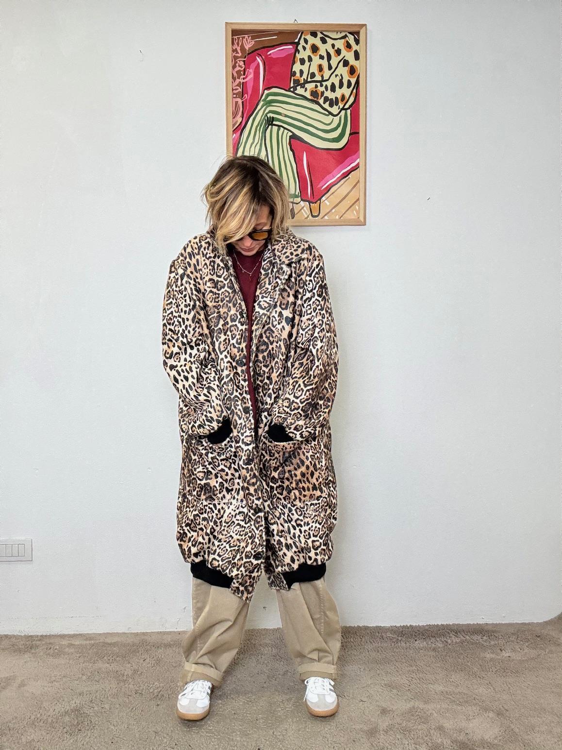 SUSY STAR - Bomber lungo over stampa animalier ST3144/ MACULATO SUSY STAR 