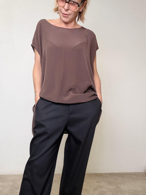 DEJA VU - Pantalone Easy Chic A25DL211/ NERO DEJA VU 