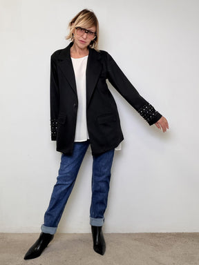 DEJA VU - GIACCA SPARKLE SLEEVES A25DL619/ NERO DEJA VU 