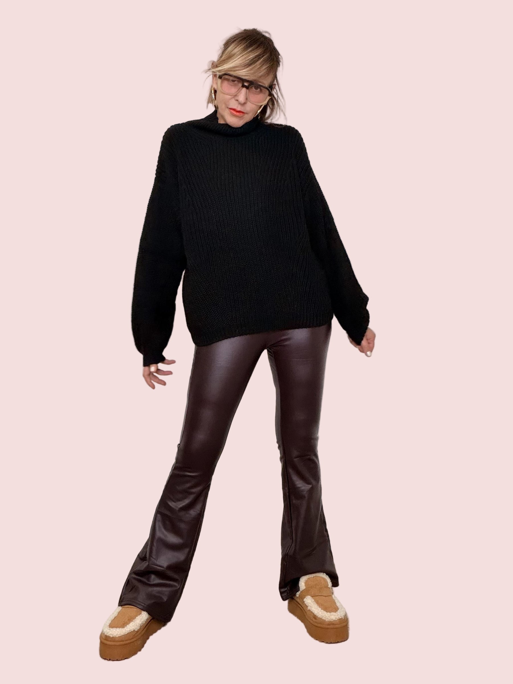 FEMALE - MAGLIA COCCOLA SOFT NERO 5535/ NERO FEMALE 