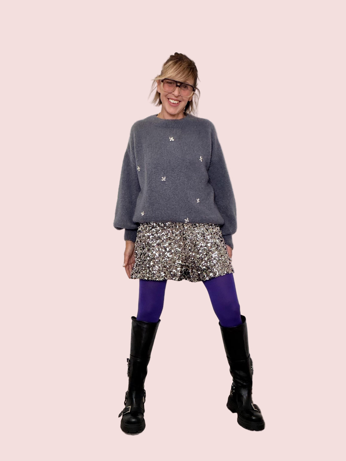 MAGLIA STELLINE S38M1477/ GRIGIO SOUVENIR 