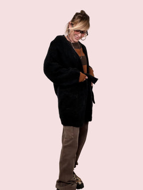 PHILIA LOFT - CARDIGAN MOHAIR CLOUD NERO C01L0707/ NERO PHILIA LOFT 