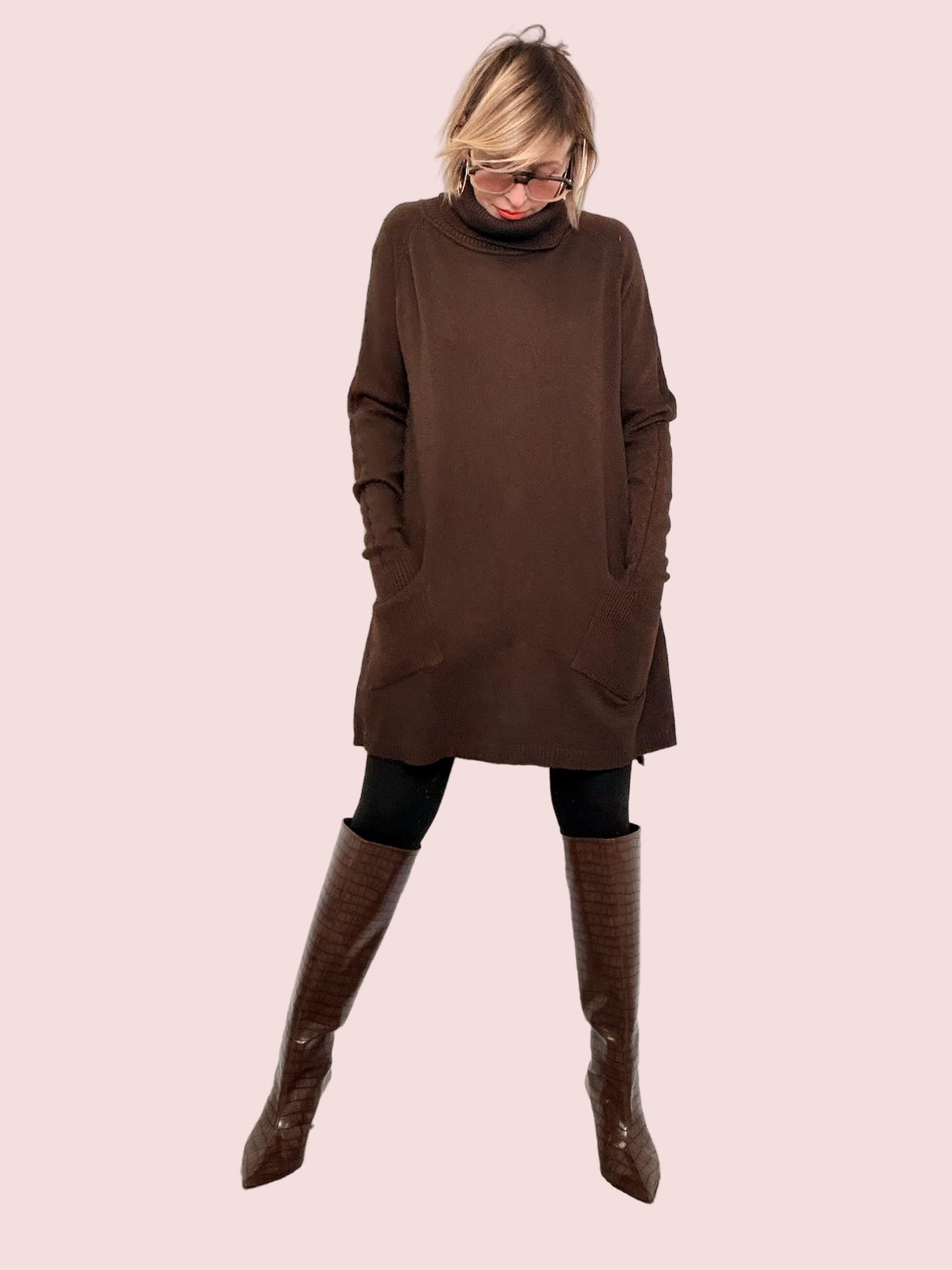 FEMALE - Abito Cocoon Soft  La coccola che si indossa moro ZS9079/ MORO FEMALE 