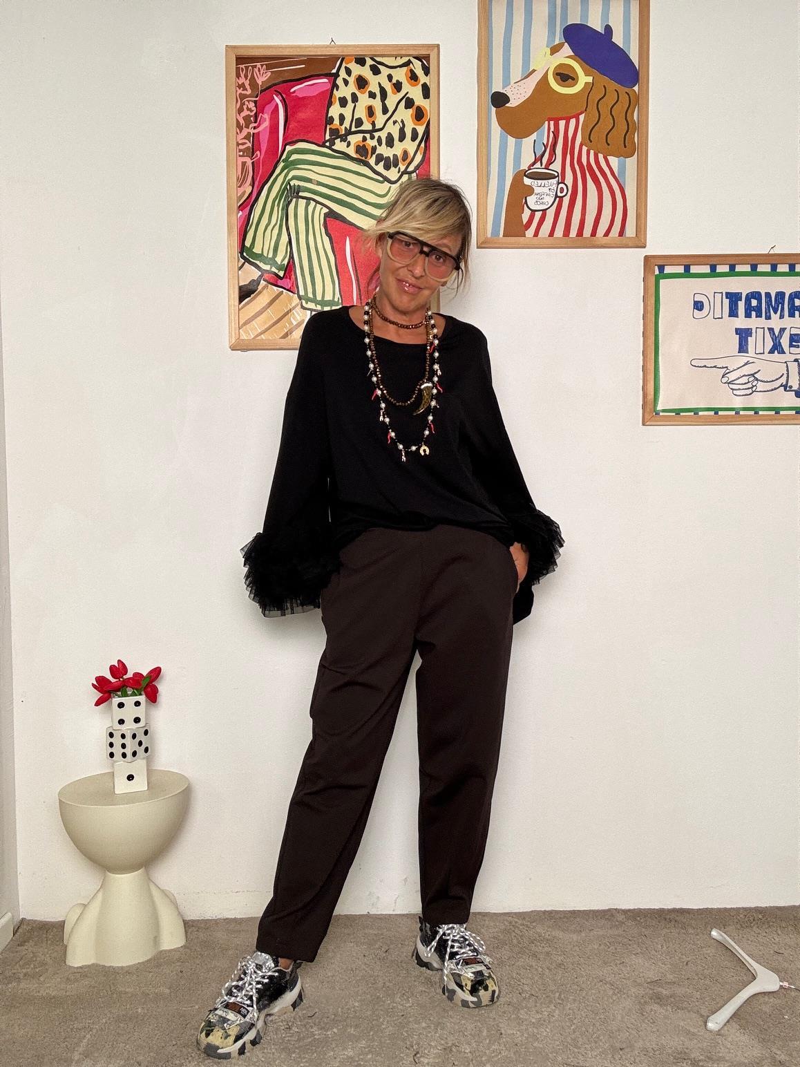 SUSY STAR - Pantalone in punto Milano: comodo, versatile e super chic MORO ST83494PMV/ MORO SUSY STAR 