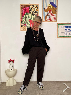 SUSY STAR - Pantalone in punto Milano: comodo, versatile e super chic MORO ST83494PMV/ MORO SUSY STAR 